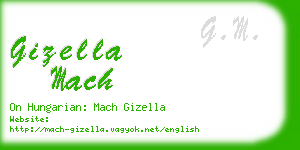 gizella mach business card